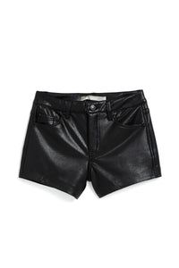 TWEEN HIGH RISE PLEATHER SHORT