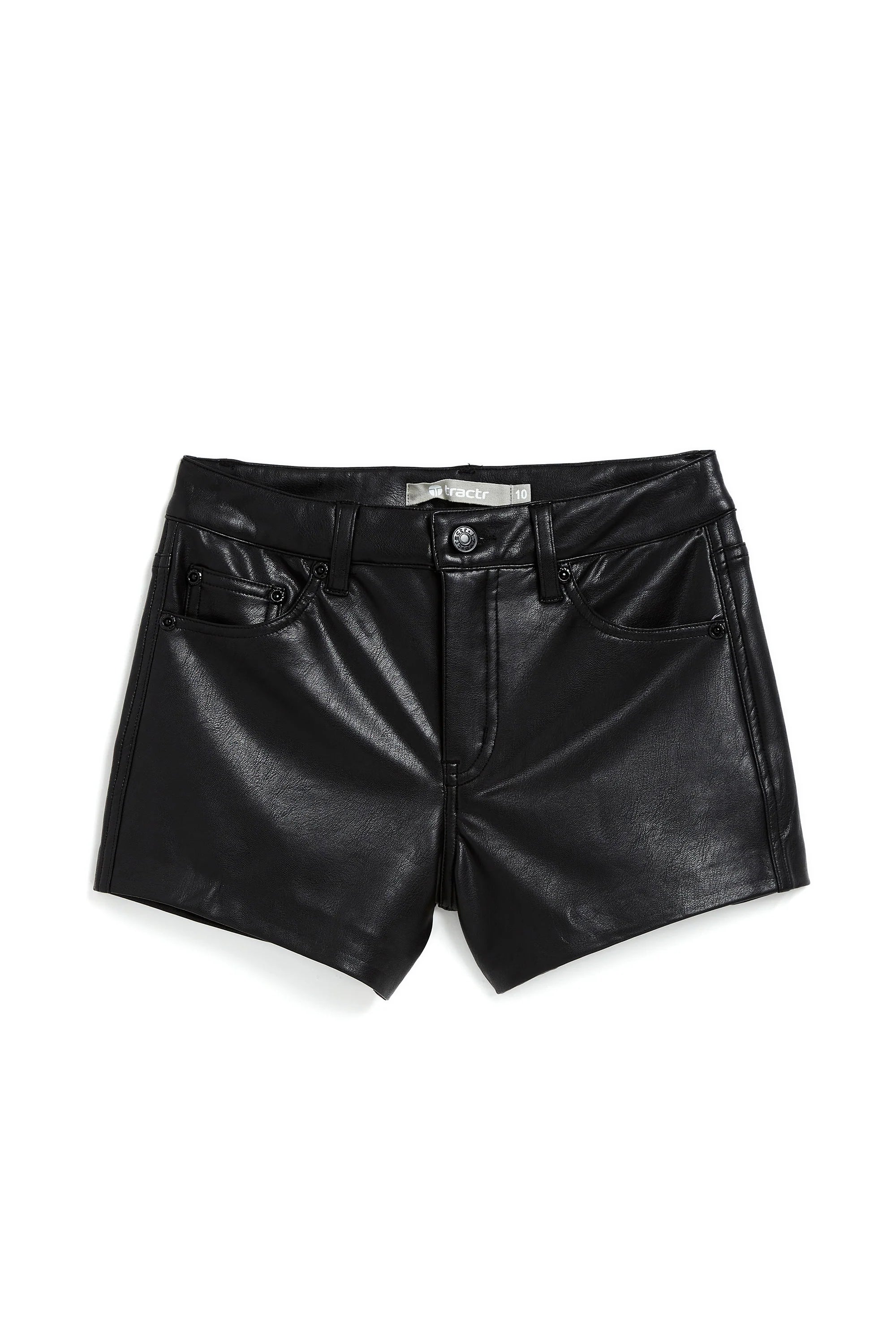 TWEEN HIGH RISE PLEATHER SHORT