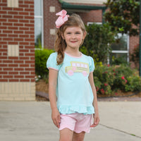 BUS RUFFLE SHORT SET
