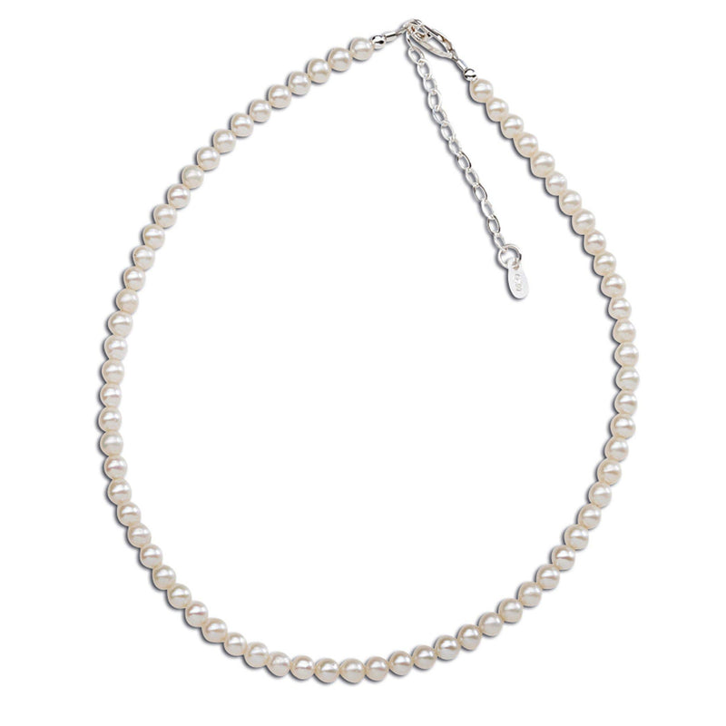 ZOEY STERLING SILVER GIRLS PEARL NECKLACE