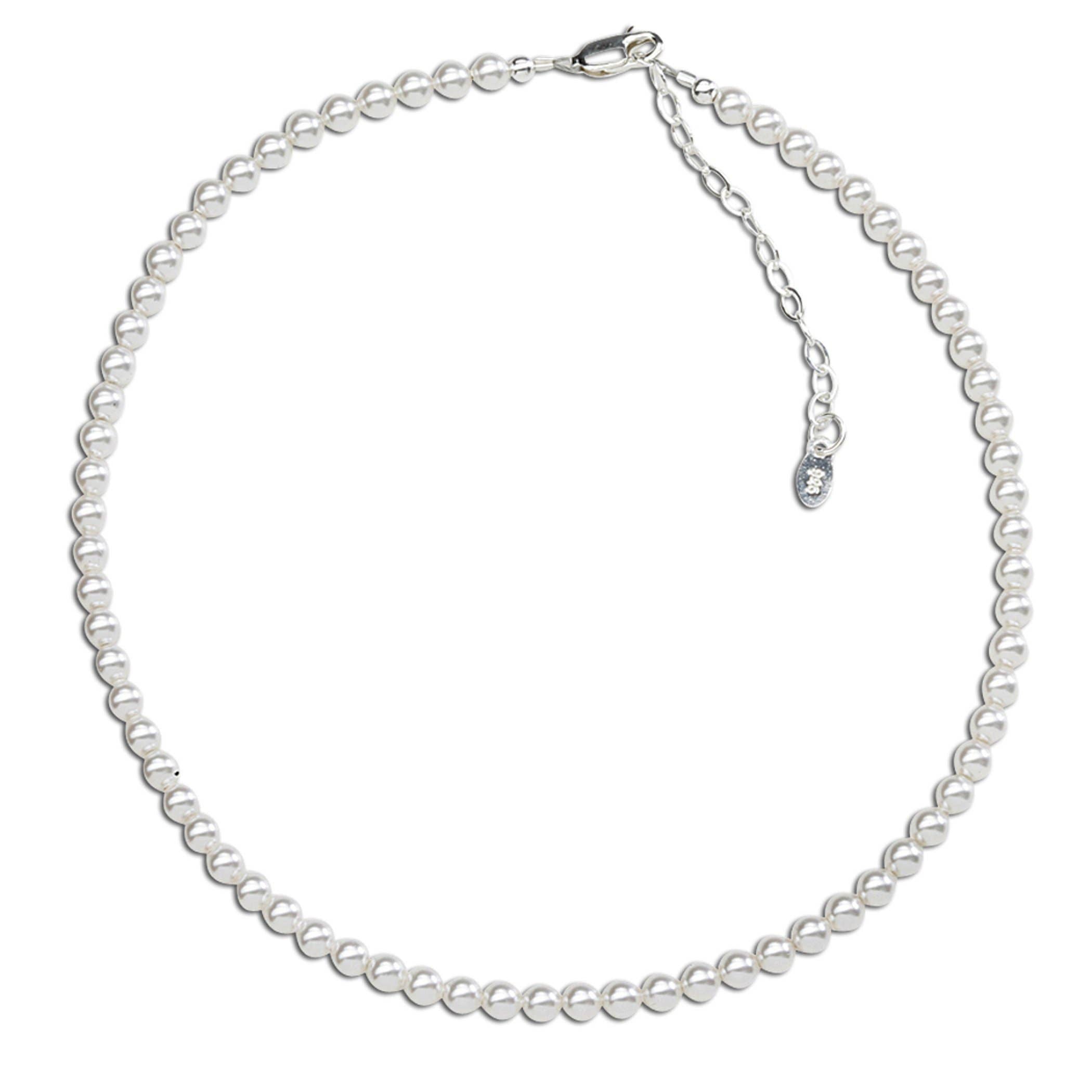 SERENITY STERLING SILVER GIRLS HIG-END PEARL NECKLACE