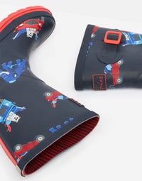 NAVY ANIMALS PRINTED RAIN BOOT