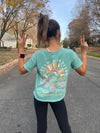 SPREAD KINDNESS GIVE BLOOM FRONT BACK GRAPHIC TEE