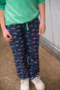 KIDS LOUNGE LIFE PANTS IN CHRISTMAS CARS PRINT