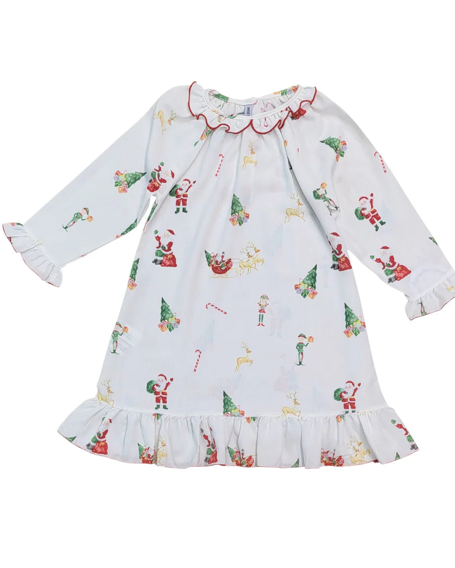 SANTA SLEIGH PRINT GOWN
