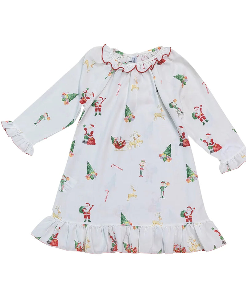 SANTA SLEIGH PRINT GOWN