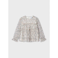 GIRLS HEARTS ALL OVER PRINTED BLOUSE