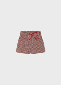 GIRLS CHECKED SKORT