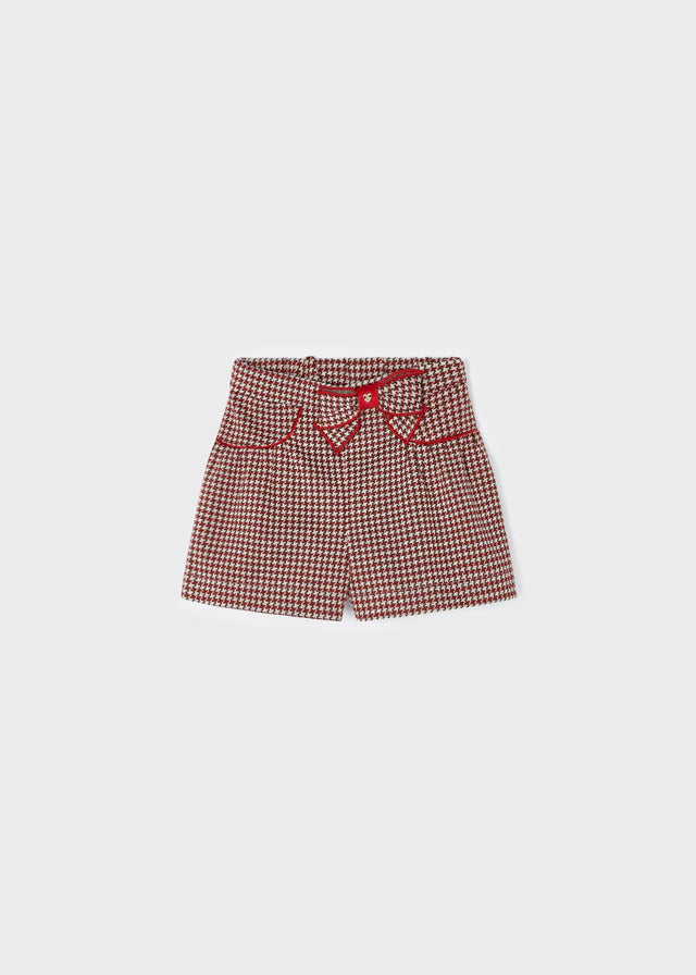 GIRLS CHECKED SKORT