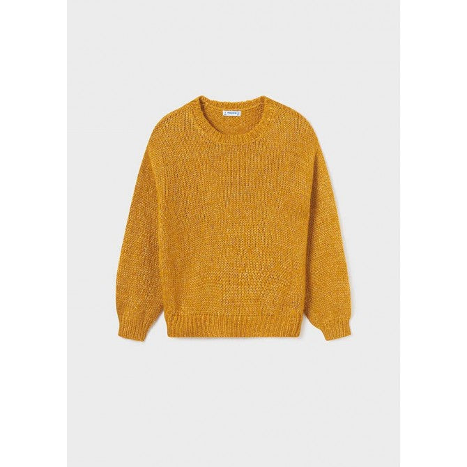 TWEEN MUSTARD SEQUIN SWEATER