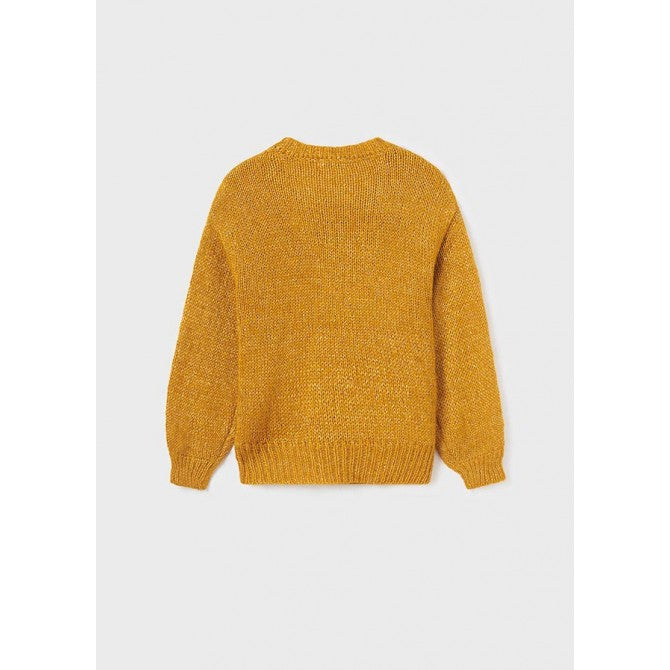 TWEEN MUSTARD SEQUIN SWEATER