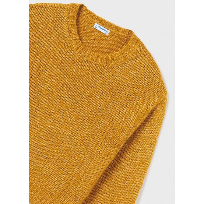 TWEEN MUSTARD SEQUIN SWEATER