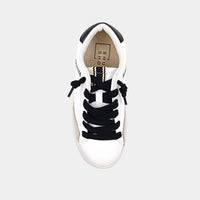 RUBY BLACK AND WHITE  KIDS SNEAKER