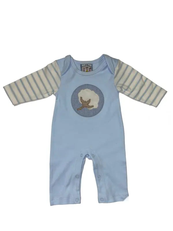 COTTON APPLIQUE BOYS ROMPER