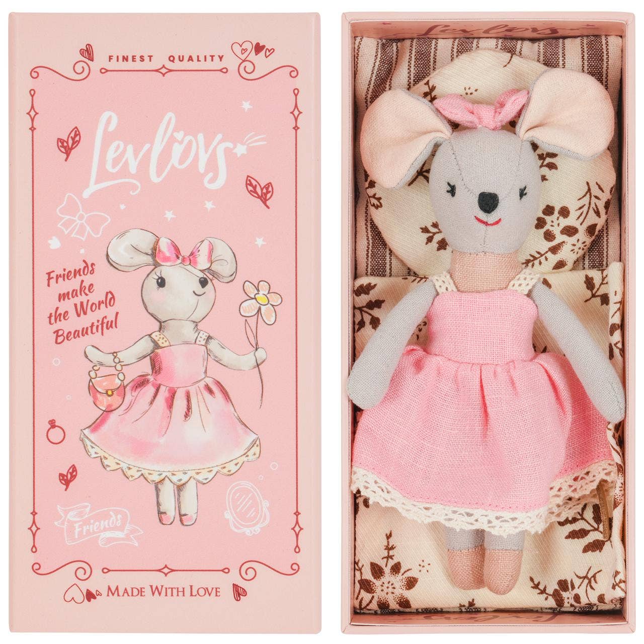 MOUSE LILI IN A BOX WITH BEDDING