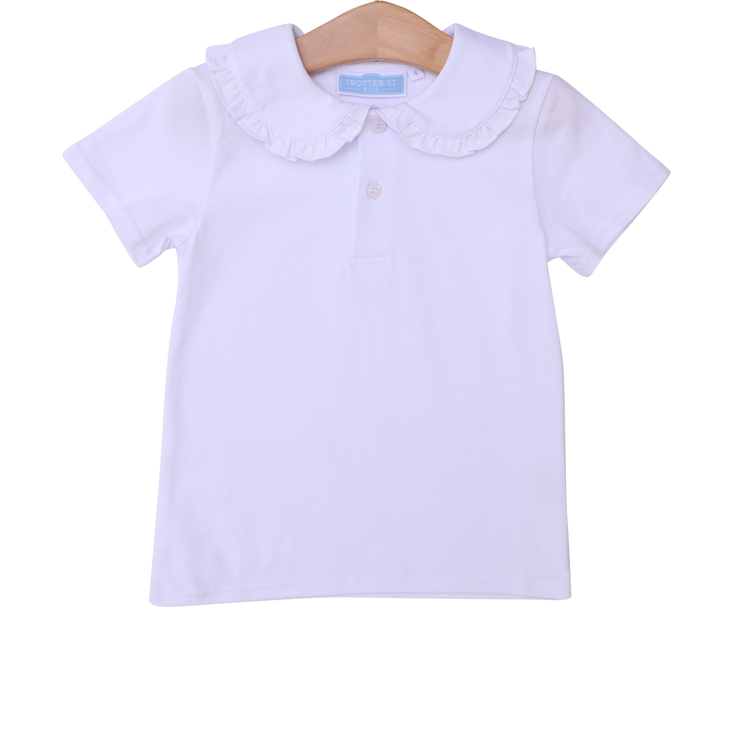 GIRLS RUFFLE COLLAR POLO