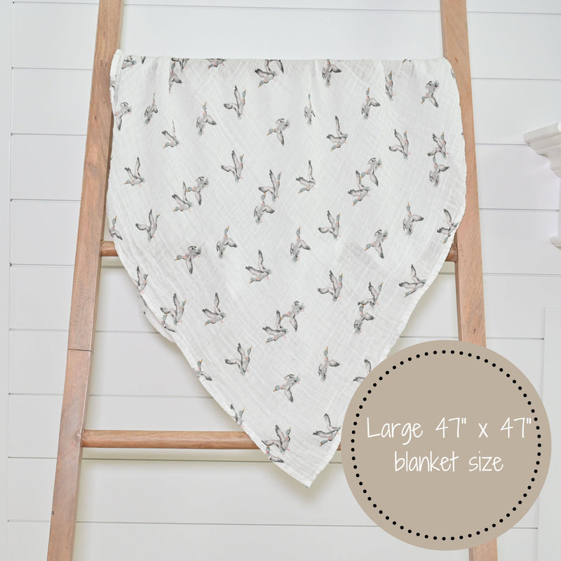 QUACKIN'UP BABY MUSLIN SWADDLE BLANKET