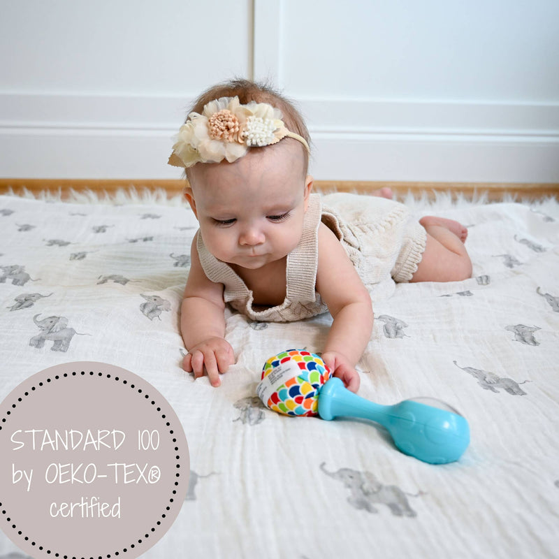 BABY ELEPHANT BABY MUSLIN SWADDLE BLANKET