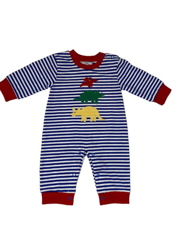 DINOSAUR APPLIQUE BOYS ROMPER