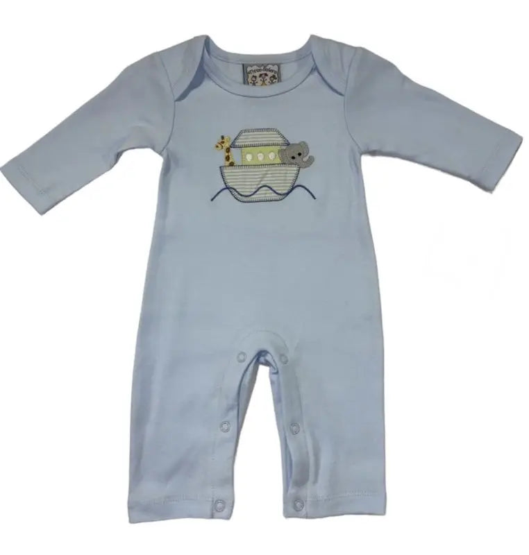 NOAH'S ARK APPLIQUE BOYS ROMPER