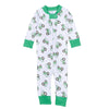 LIL' GREEN TRACTOR ZIPPER PAJAMAS