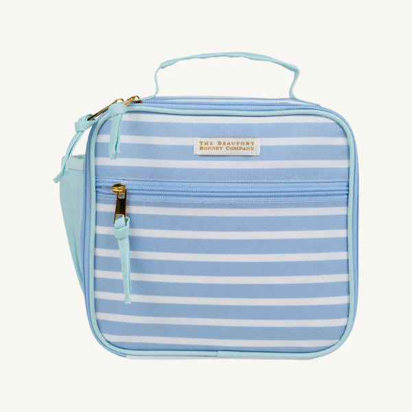 LEIGHTON LUNCH BOX SARASOTA SKY STRIPE WITH SEA ISLAND SEAFOAM