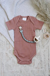 SUCCULENT BEADED SWEETIE STRAP SILICONE ONE-PIECE PACIFIER CLIP