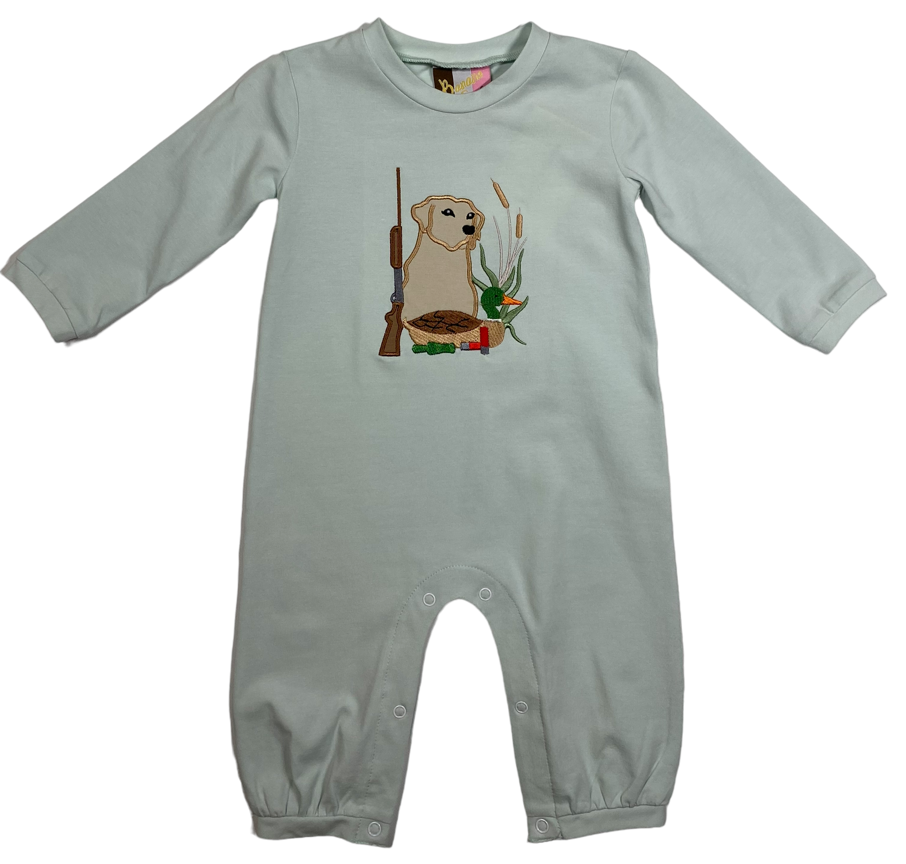 DUCK HUNTING APPLIQUE BOYS ROMPER