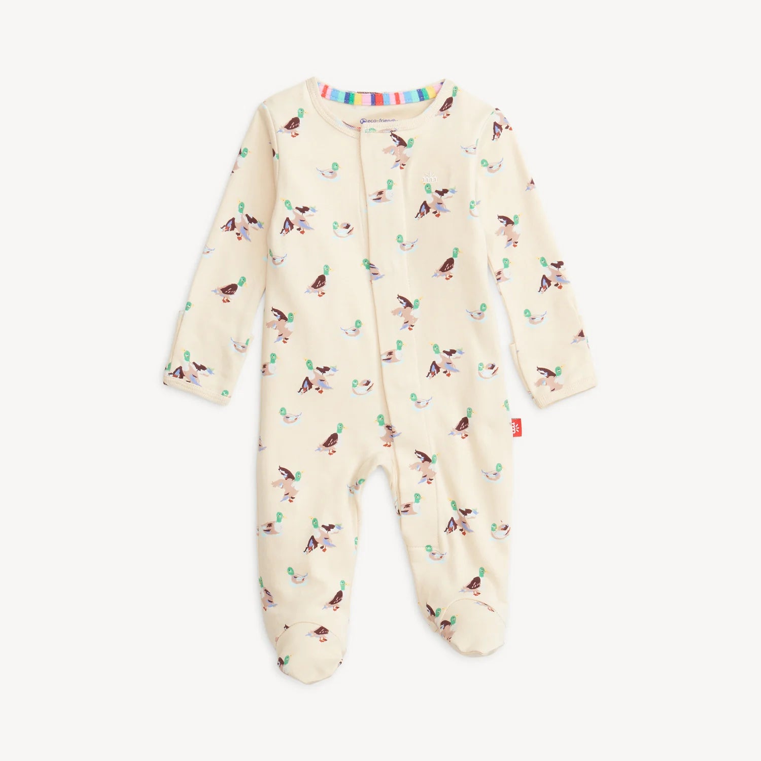 QUACK ME UP ORGANIC COTTON MAGNETIC FOOTIE