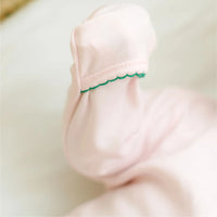 MINI MALLARD EMBROIDERED RUFFLE ZIP FOOTIE PINK