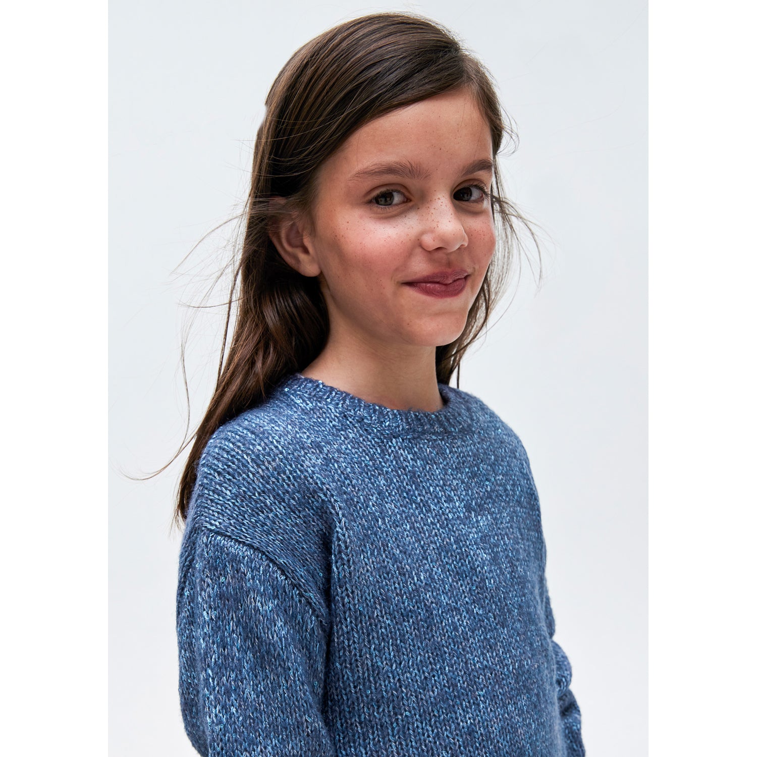 TWEEN BLUE SEQUIN SWEATER