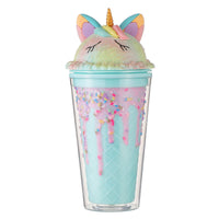 UNICORN SCOOP CONE TUMBLER - PINK