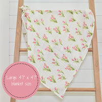 TULIP GARDEN BABY MUSLIN SWADDLE BLANKET