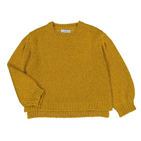 TWEEN MUSTARD SEQUIN SWEATER