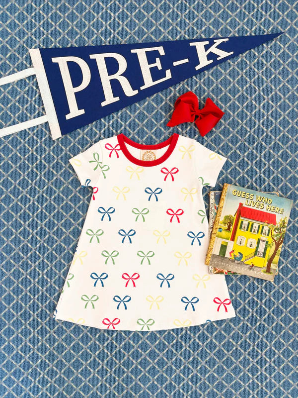 POLLY PLAY DRESS RIBBON REMINDER/RICHMOND RED