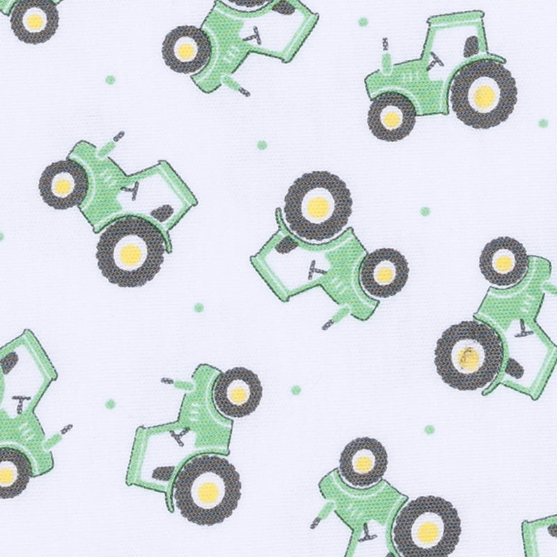 LIL' GREEN TRACTOR PRINT LONG PAJAMAS