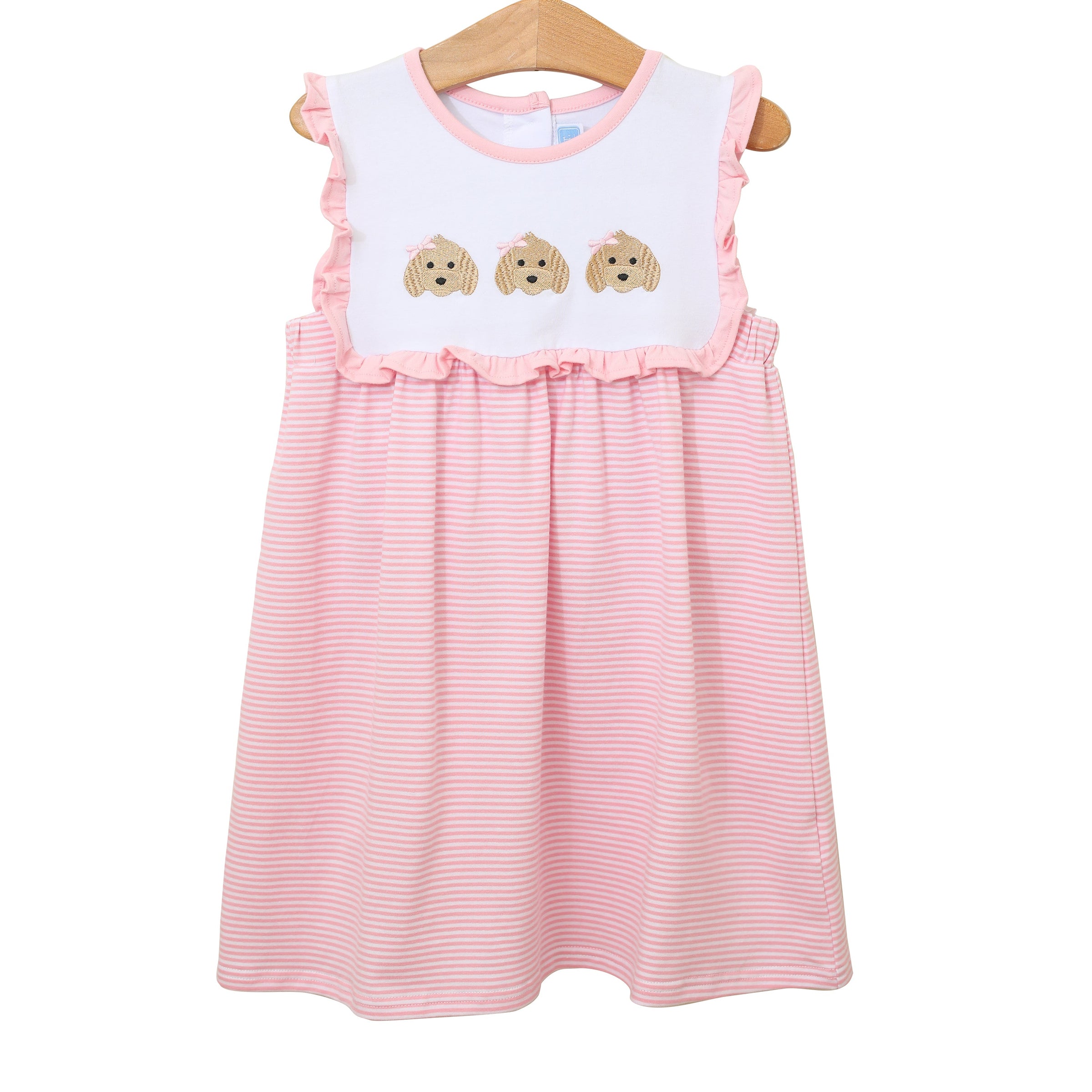 PUPPY TRIO EMBROIDERED DRESS