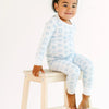 PRECIOUS PUMPKINS PRINT LONG PAJAMAS BLUE