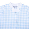 BABY CHECKS ZIPPER FOOTIE - BLUE