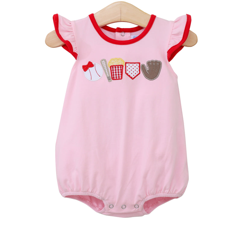 TAKE ME OUT TO THE BALLGAME GIRL FLUTTER BUBBLE