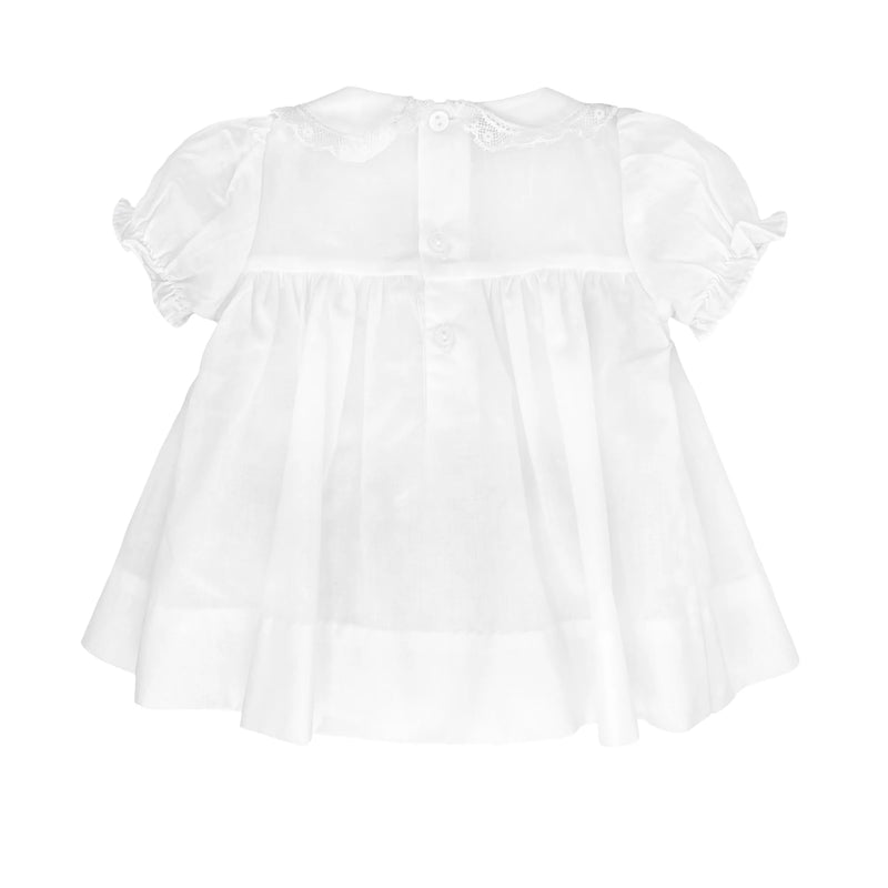 FULLY SMOCKED DRESS WITH LACE