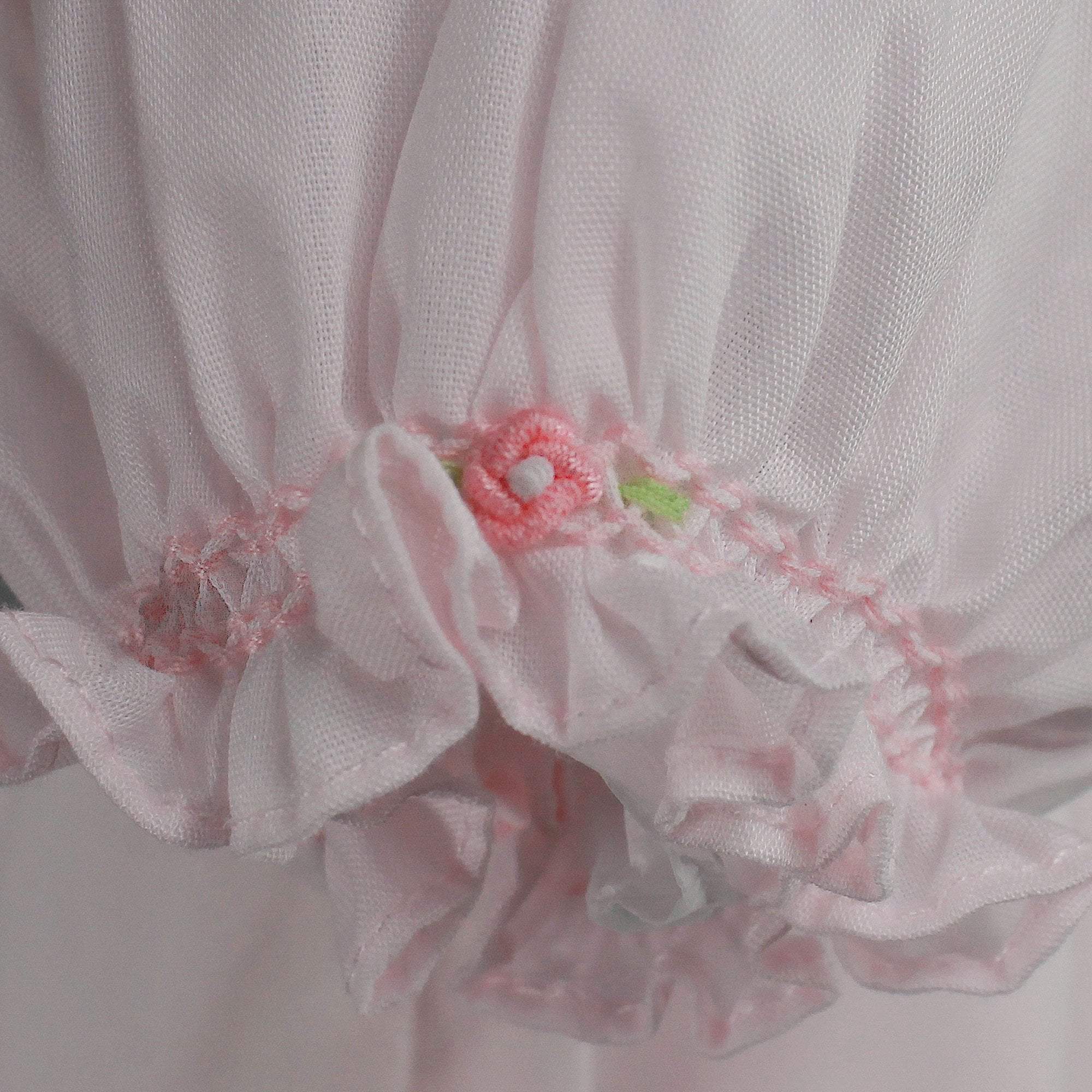 PINK BISHOP SMOCKED DAYGOWN WITH PEARLS