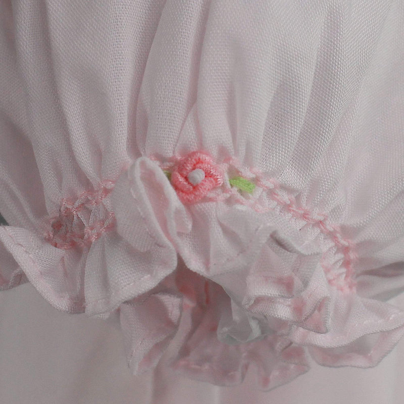 PINK BISHOP SMOCKED DAYGOWN WITH PEARLS