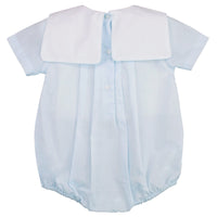 BABY BOY EMBROIDERED TRAIN BUBBLE