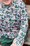 KID'S PRO PERFORMANCE HOODIE T-SHIRT IN  BREAK POINT CAMO WITH SWORDFISH