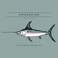 KID'S PRO PERFORMANCE SHORT SLEEVE T-SHIRT IN BLUE SURF WITH SWORDFISH