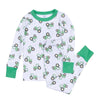 LIL' GREEN TRACTOR PRINT LONG PAJAMAS