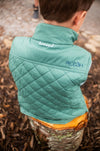 BOYS QUILTED VEST - SMOKE PINE GREEN