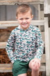 KID'S PRO PERFORMANCE HOODIE T-SHIRT IN  BREAK POINT CAMO WITH SWORDFISH