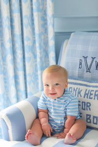 BRADFORD BUBBLE - PIMA SARASOTA SKY STRIPE/WORTH AVE WHITE